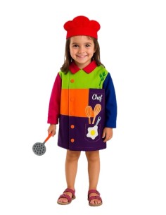 Camisa de Chef para 3 a 5 anos - de alta qualidade, ideal para carnaval, festas temáticas e eventos especiais.